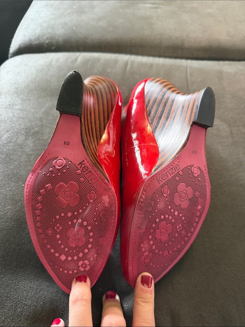 kenzie Red Patent Women's Heels - Picture 3 of 3